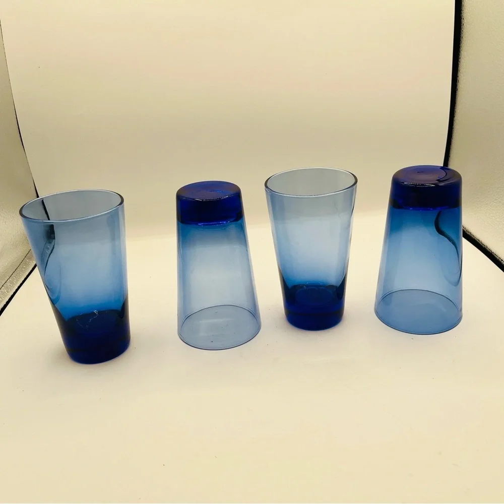 Blue Ombre Tumbler Glass Set - 4 Pack